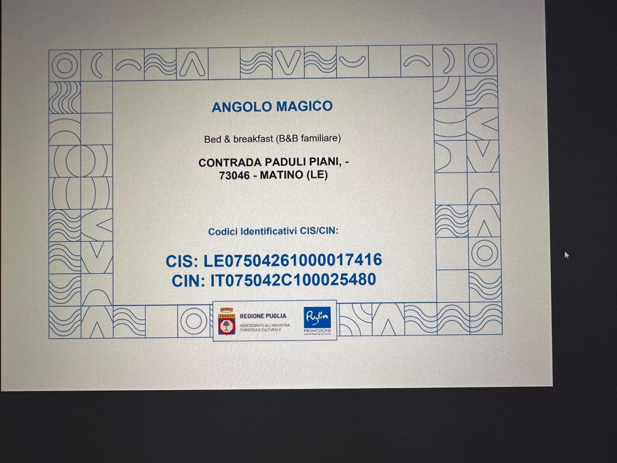 B&B Angolo Magico Parabita Exterior photo